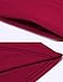 Bluetime Women's Short Sleeve Loose Plain Maxi Dresses Casual Long Dresses with Pockets (Wine Red, L)