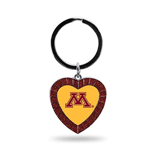 Rico Industries NCAA Minnesota Golden Gophers NCAA Rhinestone Heart Colored Key…