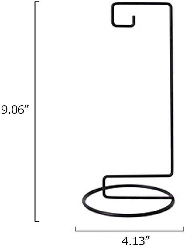 Ornament Display Stand Iron Hanging Stand Flower Pot Rack Holder Pothook for Hanging Glass Globe Air Plant Terrarium Witch Ball Home Wedding Christmas Decoration (9.07"x4.13"x4.13", Black) : Garden & Outdoor