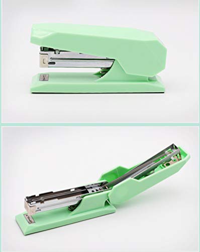 Mint Green Stapler Desk Premium Spring Powered Staplers No-Jam Desktop Executive Stapling Tool with Non-Slip Base 20 Sheets Capacity Diamond Shape Office School Supplies (Mint Green)
