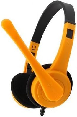 YIKO ST317 Gaming Heaset Deep Bass HD Headphones with Tangle free Cable and In-line Microphone Control for PC/Computer (orange)