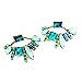 Chic Urban Mint Opal Fire Blue Crystal Statement Ear Jacket Gold Earrings New Trend Gift Idea