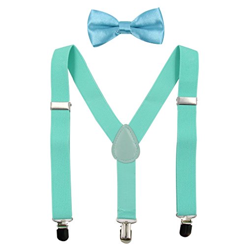 Hanerdun Kids Suspender Bowtie Sets Adjustable Suspender With Bow Ties