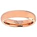 Tungsten Wedding Band Ring 5mm for Men Women Comfort Fit 18K Rose Gold Plated Plated Domed Polished