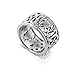 Scottish Thistle and Celtic Knot Wedding Band 11mm Wide Sterling Silver Ring(Sizes 3,4,5,6,7,8,9,10,11,12,13,14,15)