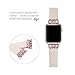 Secbolt Leather Bands Compatible Apple Watch Band 38mm 40mm iWatch Series 6 5 4 3 2 1 SE, Replacement Wristband Strap Stainless Steel Buckle，Nude