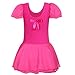 BHL Kids Girls Dance Leotard 3-14 Years Ruffle Sleeve (4, Hot Pink)