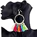 8 Pairs Tassel Earrings for Women Dangle Earrings Tiered Dangle Long Earrings Turquoise Tassel Hoop Fringe Bohemian Fringe Drop Earrings Stud Earrings Valentine's Day Halloween Christmas Birthday