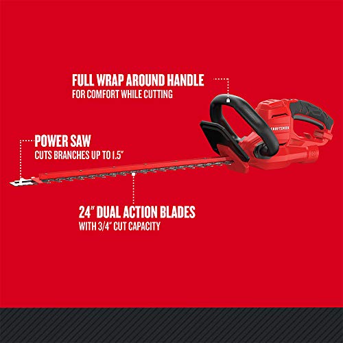 CRAFTSMAN Hedge Trimmer, 22" Corded with POWERSAW Branch Cutter, 3.8-Amp (CMEHTS8022) photo 11