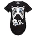 Crazy Dog Womens Maternity Skeleton Halloween Novelty T Shirts Soft Comfortable Funny Shirts for Mothers to be Cute Pregnancy Announcement Halloween Costume Black M