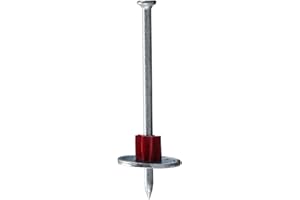 Freeman Single Concrete Drive Pins with Washers | 3" | Galvanized Steel | 100 Count | Indoor and Outdoor | Compatible with Fr