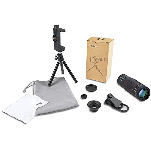 Cell Phone Camera Lens, Godefa 18X Zoom Telephoto Universal Clip On Lens Kit Compatible for iPhone 8/7/6S/6 Plus/5/4,Samsung, Android and Other Phones - Thumbnail 7