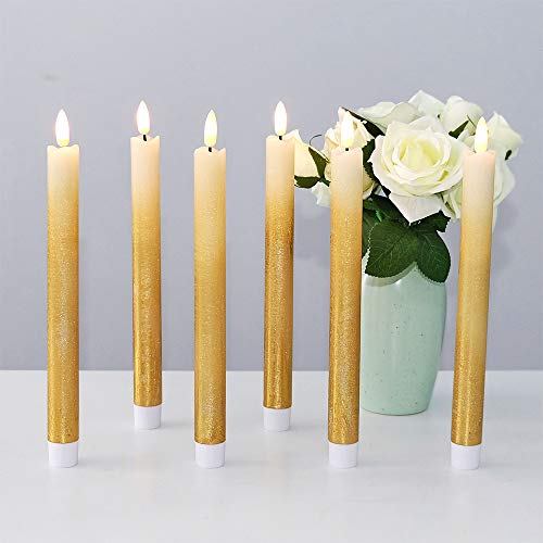 DRomance Flameless Taper Candles Battery Operated with Remote and Timer