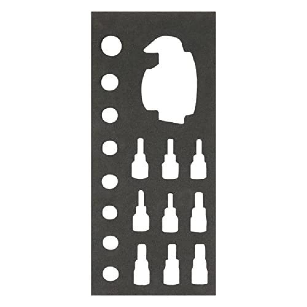 Bahco FF1E2207 1/3 Module 25 Parts Socket Wrench and Equipment, Multi-Colour, 1/2-Inch