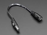 Adafruit 3.5/1.3mm or 3.8/1.1mm to 5.5/2.1mm DC Jack Adapter Cable [ADA2788]