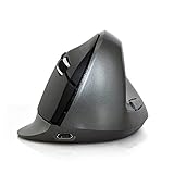 OJA Wireless Vertical Ergonomic Optical Mouse Right Hand Rechargerable Gaming Mice 3 Adjustable DPI 800 / 1000 /1200 Super Comfortable (Black)