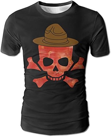 TXwvjuq Santa Skull With Hat Christmas Gifts Men's Cool Athletic Short Sleeve T-Shirt