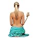 Back Scrubber for Shower - Bath Brush - Long Handled Curved Wooden Back Brush by Rengöra. for Men and Women - Best for Exfoliating, Dry Brushing and Back Scratching