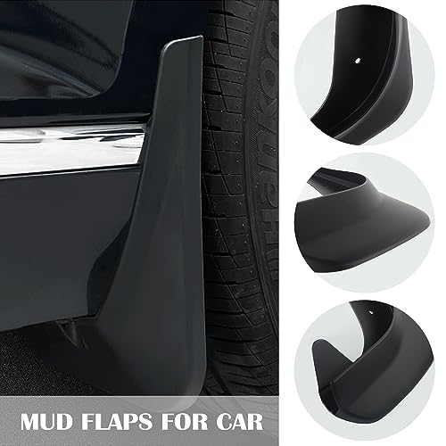 4PCS Car Mud Flaps,No Drilling Required Splash Guards Bendable Mud - Main Image