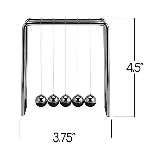 ArtCreativity Newton’s Cradle Stainless Steel Office Desk Decoration
