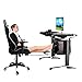 Kinsal Gaming Chair High-back Computer Chair with Footrest, Ergonomic Racing Chair, Leather Premium Lumbar Support Swivel Executive Office Chair Including Headrest and Massage Lumbar Pillow (white)