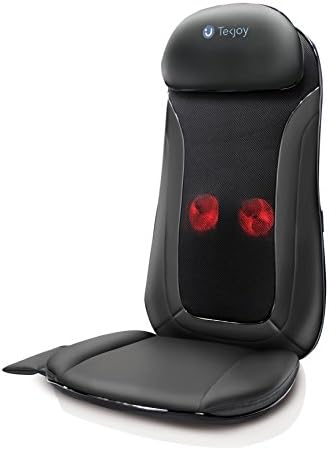 Tekjoy Heated Chair Massager – Vibration &amp; Massage for Back, Thigh, Hip, Neck – Neck Cushion