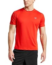 Mission Men's VaporActive Alpha Short Sleeve Athletic Shirt, Fiery Red, Medium