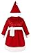 Lilax Little Girls' Sparkle Holiday Christmas Santa Red Dress with Hat