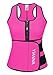 YIANNA Sweat Neoprene Sauna Suit - Waist Training Vest - Sauna Tank Top Vest With Adjustable Waist Trimmer/Shaper Trainer Belt For Weight Loss Plus Size Up To 5XL, YA8012-Rose-3XL