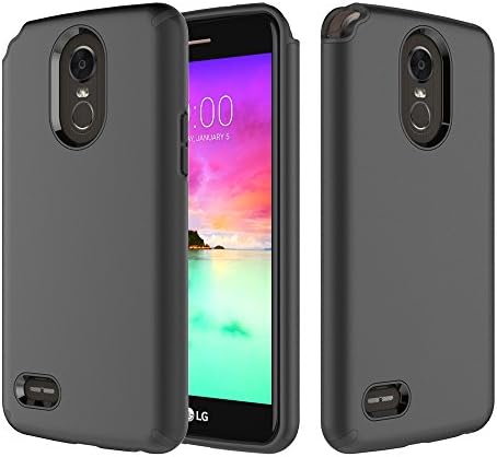 LG Stylo 3 Case, LG Stylo 3 Plus Case, Alkax Slim Hybrid Shockproof Heavy Duty Armor Hard Protective Cover Dual Layer Drop Protection Rugged Phone Case Rubber for LG Stylo 3 Plus/LG LS777 2017 (Black)