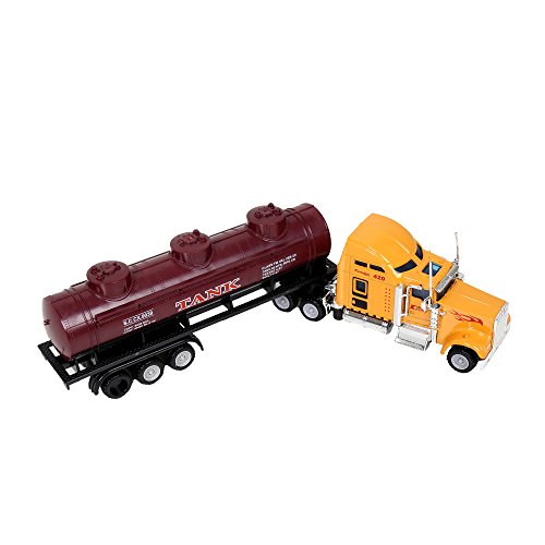 ibobby, 1:65 Die Cast Truck & Trailer, 12.5 Inches, Yellow/Burgundy