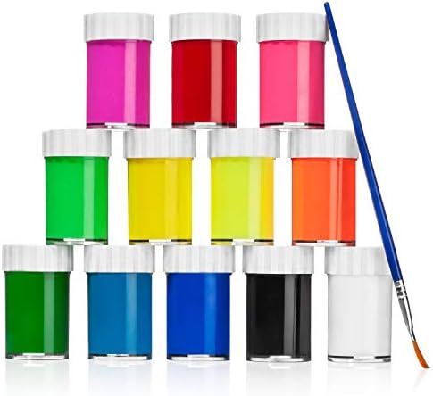 12 Pack Face Paint Kit for Kids - Non-Toxic, Washable Body and Face Painting Set with Paint Brush