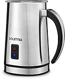 Gourmia GMF225 Cordless Electric Milk Frother & Heater for Extra Foamy Cappuccino, Latte & More, Stainless Steel, Detachable Base For Easy Serving