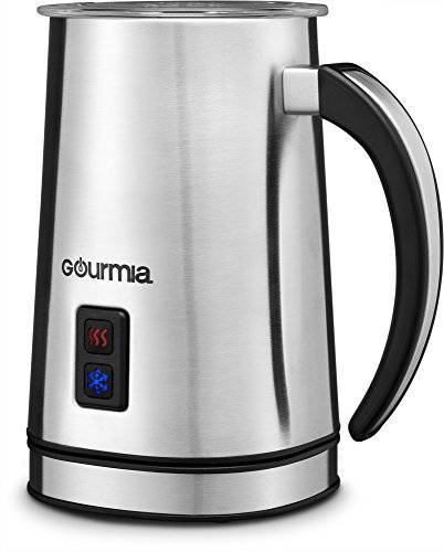 Gourmia GMF225 Cordless Electric Milk Frother & Heater for Extra Foamy Cappuccino, Latte & More, Stainless Steel, Detachable Base For Easy Serving