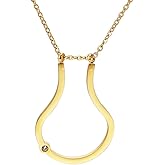 Huiuy Minimalist 14K Gold Ring Holder Necklace Engagement Ring Keeper, Necklace for Women Birthday Gift for Doctor Nurse