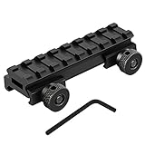 Riser Mount, Medium Profile 1/2 Inch Picatinny Weaver Rail Flat Top Riser Mount for Scopes and Optics, 3.3