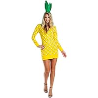 Tipsy Elves Adult Pineapple Costume Dress Halloween - Pineapple Onesie Women