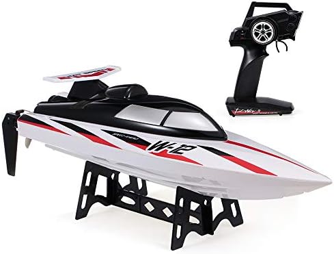 35km Hrcボート2 4gラジコンスピードボート転覆保護屋外モーターレーシングボート船のおもちゃ子供用 ラッピング 白
