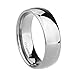 TIGRADE 2mm 4mm 6mm 8mm Titanium Ring Plain Dome High Polished Wedding Band Comfort Fit Size 4-15, 6mm, Silver, Size 11.5