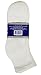 Debra Weitzner Diabetic Ankle Socks Mens Womens Non-binding Socks Loose Fit 12 Pairs White