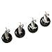 Seville Classics Heavy Duty Stem threader swivel Locking Casters Set of 4 Wheels, for Office, Kitchen, Garage, Warehouse, Steel Alloy, 4