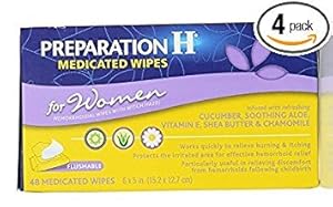 Image of Preparation H Medicated Wipes for Women, 48 Count (4 Pack)