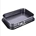 FORKALER Non-Stick Cheesecake Pan, Spring form Pan, Rectangle Cake Pan with Removable Bottom Leakproof and Quick Release Latch Bakeware 14 inches 9.3 inches 3 inches Black (14 x 9.3 x 3 inches Black)