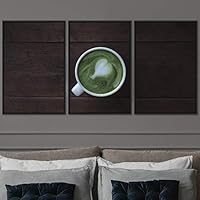 3 Piece Framed Canvas Wall Art Coffee Canvas Prints Home Artwork Decoration for Living Room,Bedroom - 16