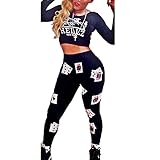 Cool Two-Piece Black Style Women Fashion Punk Unique Bodycon Slim Hot Tops Pants