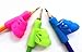 Coolzu(TM) Pencil Writing Classroom Tools Grips for Kids and Adults Comfortable Ergonomic Handwriting 2 Type Assorted Colors Pack 8 Count (Grips 8-ct)