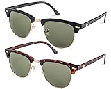 Matte Black Frame/Green Lens and Matte Havana Frame/Green Lens Set