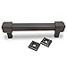 Southern Hills Oil Rubbed Bronze Drawer Pulls - 4 Inch Screw Spacing - Pack of 5 - Craftsman Style Kitchen Cabinet Handles SHKM010-ORB-5