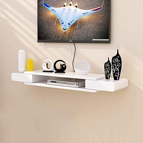 テレビ台 シンプル テレビスタンド 激安通販販売 壁掛けテレビキャビネットフローティングシェルフウォールシェルフセットトップボックスルーター Dvdプレーヤースカイボックス収納棚テレビの背景壁の装飾棚 色 White A Black B