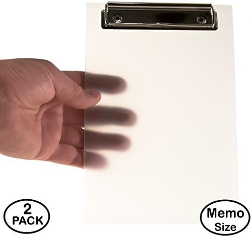 Mini Clipboard by KrohneTec โ Frosted Transparent 6โ x 9โ - 2 Pack